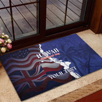 Personalized Hawaii Statehood Day Rubber Doormat 66th Anniversary LT14 - Polynesian Pride