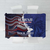 Personalized Hawaii Statehood Day Tablecloth 66th Anniversary LT14 Blue - Polynesian Pride
