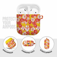 Yellow Hawaii Hibiscus AirPods Case Tropical Flowers Seamless Pattern LT14 - Polynesian Pride
