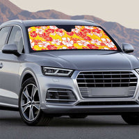 Yellow Hawaii Hibiscus Auto Sun Shade Tropical Flowers Seamless Pattern - Polynesian Pride