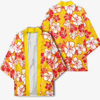 Yellow Hawaii Hibiscus Kimono Tropical Flowers Seamless Pattern - Polynesian Pride