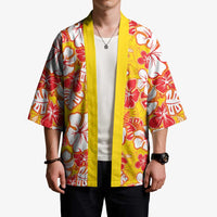 Yellow Hawaii Hibiscus Kimono Tropical Flowers Seamless Pattern - Polynesian Pride