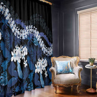 Polu Aloha Hawaii Lei Window Curtain Tropical Flowers Elegant Vibe - Polynesian Pride