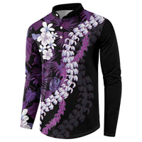 Poni Aloha Hawaii Lei Button Sweatshirt Tropical Flowers Elegant Vibe LT14 - Polynesian Pride