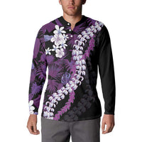 Poni Aloha Hawaii Lei Button Sweatshirt Tropical Flowers Elegant Vibe LT14 - Polynesian Pride