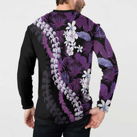Poni Aloha Hawaii Lei Button Sweatshirt Tropical Flowers Elegant Vibe LT14 - Polynesian Pride