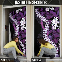 Poni Aloha Hawaii Lei Door Cover Tropical Flowers Elegant Vibe - Polynesian Pride