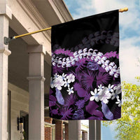 Poni Aloha Hawaii Lei Garden Flag Tropical Flowers Elegant Vibe - Polynesian Pride