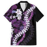 Poni Aloha Hawaii Lei Hawaiian Shirt Tropical Flowers Elegant Vibe LT14 Purple - Polynesian Pride