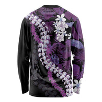 Poni Aloha Hawaii Lei Long Sleeve Shirt Tropical Flowers Elegant Vibe LT14 - Polynesian Pride