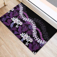 Poni Aloha Hawaii Lei Rubber Doormat Tropical Flowers Elegant Vibe LT14 - Polynesian Pride