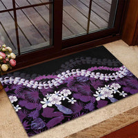 Poni Aloha Hawaii Lei Rubber Doormat Tropical Flowers Elegant Vibe LT14 - Polynesian Pride