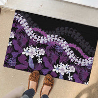 Poni Aloha Hawaii Lei Rubber Doormat Tropical Flowers Elegant Vibe LT14 - Polynesian Pride