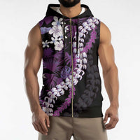 Poni Aloha Hawaii Lei Sleeveless Zip Hoodie Tropical Flowers Elegant Vibe LT14 - Polynesian Pride