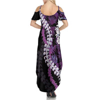 Poni Aloha Hawaii Lei Summer Maxi Dress Tropical Flowers Elegant Vibe - Polynesian Pride