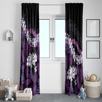 Poni Aloha Hawaii Lei Window Curtain Tropical Flowers Elegant Vibe - Polynesian Pride
