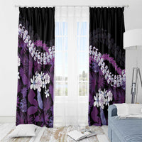 Poni Aloha Hawaii Lei Window Curtain Tropical Flowers Elegant Vibe - Polynesian Pride