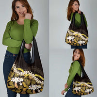 Kula Aloha Hawaii Lei Grocery Bag Tropical Flowers Elegant Vibe LT14 - Polynesian Pride
