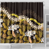 Kula Aloha Hawaii Lei Shower Curtain Tropical Flowers Elegant Vibe - Polynesian Pride