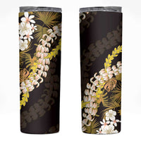 Kula Aloha Hawaii Lei Skinny Tumbler Tropical Flowers Elegant Vibe - Polynesian Pride