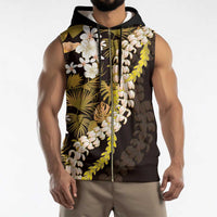 Kula Aloha Hawaii Lei Sleeveless Zip Hoodie Tropical Flowers Elegant Vibe - Polynesian Pride