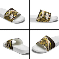 Kula Aloha Hawaii Lei Slide Sandals Tropical Flowers Elegant Vibe - Polynesian Pride