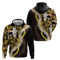Kula Aloha Hawaii Lei Zip Hoodie Tropical Flowers Elegant Vibe - Polynesian Pride