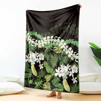 Omaomao Aloha Hawaii Lei Blanket Tropical Flowers Elegant Vibe - Polynesian Pride