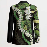 Omaomao Aloha Hawaii Lei Blazer Tropical Flowers Elegant Vibe - Polynesian Pride
