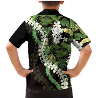 Omaomao Aloha Hawaii Lei Family Matching Mermaid Dress and Hawaiian Shirt Tropical Flowers Elegant Vibe - Polynesian Pride