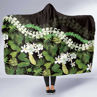 Omaomao Aloha Hawaii Lei Hooded Blanket Tropical Flowers Elegant Vibe - Polynesian Pride