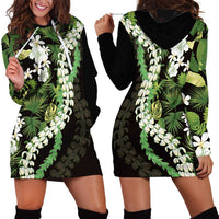 Omaomao Aloha Hawaii Lei Hoodie Dress Tropical Flowers Elegant Vibe - Polynesian Pride