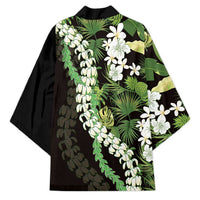Omaomao Aloha Hawaii Lei Kimono Tropical Flowers Elegant Vibe - Polynesian Pride
