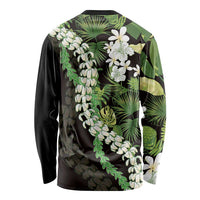 Omaomao Aloha Hawaii Lei Long Sleeve Shirt Tropical Flowers Elegant Vibe LT14 - Polynesian Pride
