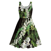 Omaomao Aloha Hawaii Lei Midi Dress Tropical Flowers Elegant Vibe - Polynesian Pride