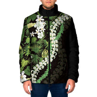 Omaomao Aloha Hawaii Lei Padded Jacket Tropical Flowers Elegant Vibe - Polynesian Pride