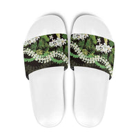 Omaomao Aloha Hawaii Lei Slide Sandals Tropical Flowers Elegant Vibe - Polynesian Pride