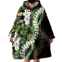 Omaomao Aloha Hawaii Lei Wearable Blanket Hoodie Tropical Flowers Elegant Vibe LT14 - Polynesian Pride