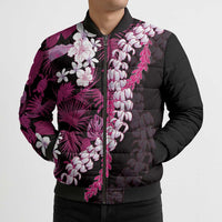 Akala Aloha Hawaii Lei Bomber Puffer Jacket Tropical Flowers Elegant Vibe - Polynesian Pride