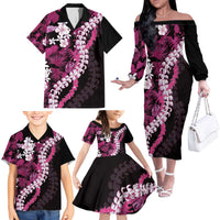 Akala Aloha Hawaii Lei Family Matching Off The Shoulder Long Sleeve Dress and Hawaiian Shirt Tropical Flowers Elegant Vibe - Polynesian Pride