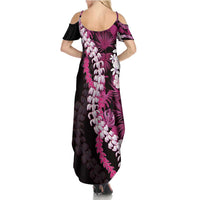 Akala Aloha Hawaii Lei Summer Maxi Dress Tropical Flowers Elegant Vibe LT14 - Polynesian Pride