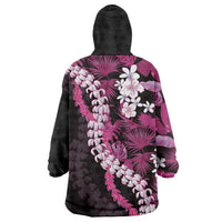 Akala Aloha Hawaii Lei Wearable Blanket Hoodie Tropical Flowers Elegant Vibe LT14 - Polynesian Pride