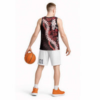 Ulaula Aloha Hawaii Lei Basketball Jersey Tropical Flowers Elegant Vibe - Polynesian Pride
