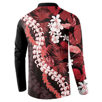 Ulaula Aloha Hawaii Lei Button Sweatshirt Tropical Flowers Elegant Vibe LT14 - Polynesian Pride