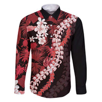 Ulaula Aloha Hawaii Lei Family Matching Puletasi and Hawaiian Shirt Tropical Flowers Elegant Vibe - Polynesian Pride