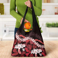 Ulaula Aloha Hawaii Lei Grocery Bag Tropical Flowers Elegant Vibe LT14 - Polynesian Pride