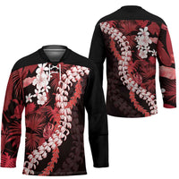 Ulaula Aloha Hawaii Lei Hockey Jersey Tropical Flowers Elegant Vibe LT14 - Polynesian Pride