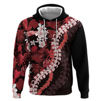 Ulaula Aloha Hawaii Lei Hoodie Tropical Flowers Elegant Vibe - Polynesian Pride
