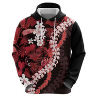 Ulaula Aloha Hawaii Lei Hoodie Tropical Flowers Elegant Vibe - Polynesian Pride