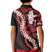 Ulaula Aloha Hawaii Lei Kid Polo Shirt Tropical Flowers Elegant Vibe - Polynesian Pride